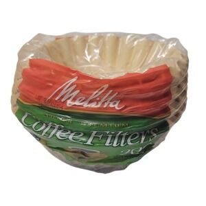Melitta Super Premium Coffee Filters 200 Count Natural Brown 8-12 Cup Basket